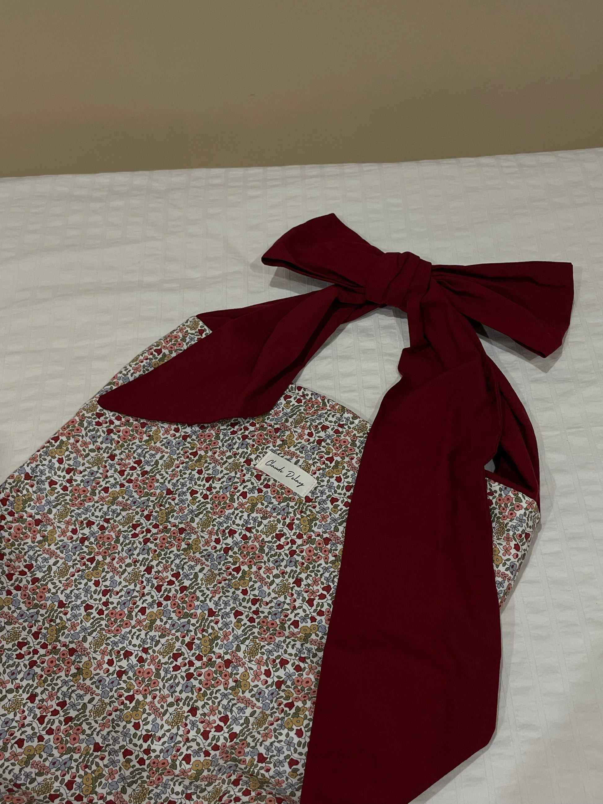 Bolso flores variadas con lazada