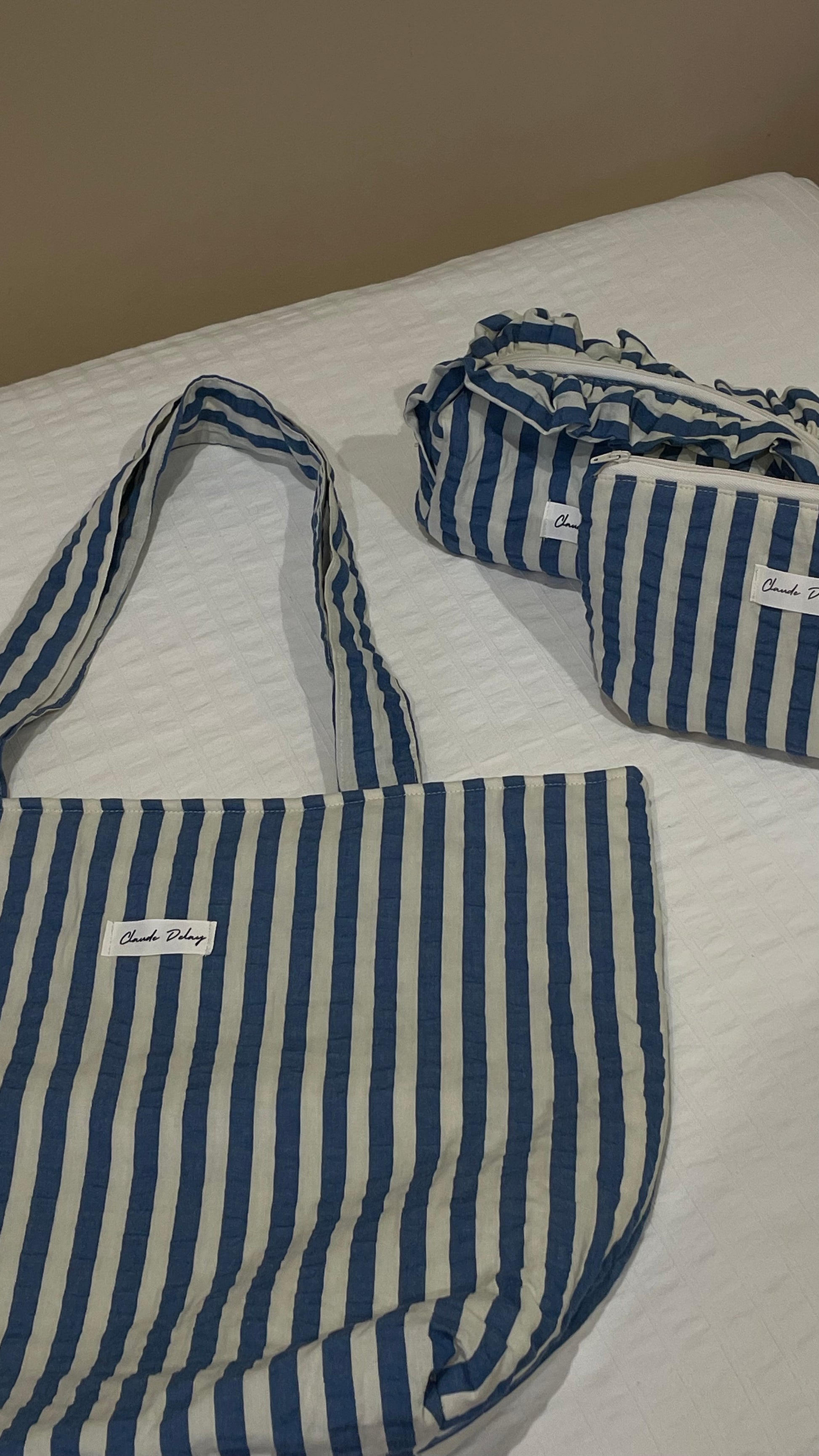 Bolso rayas azul
