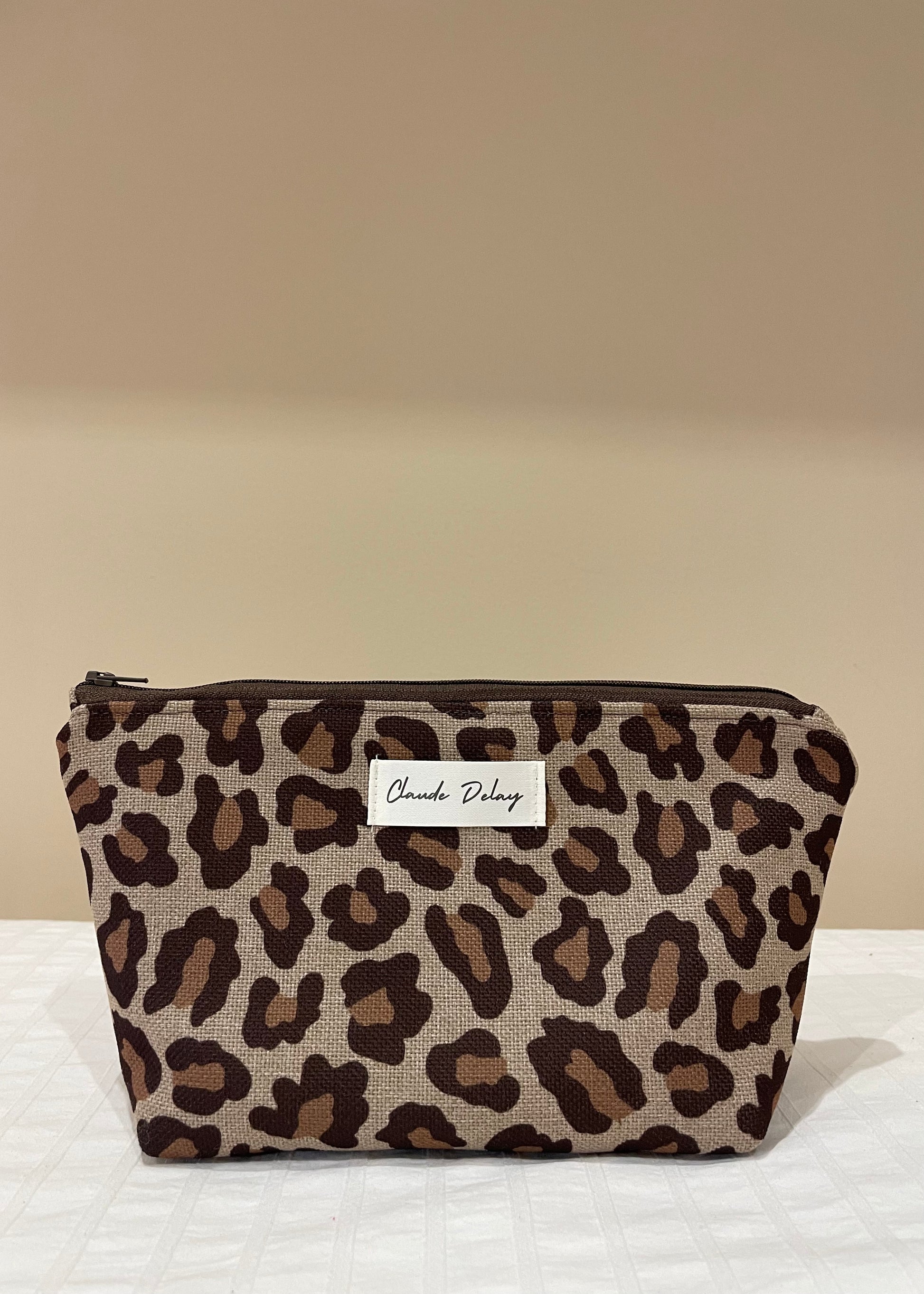 Neceser de leopardo marrón