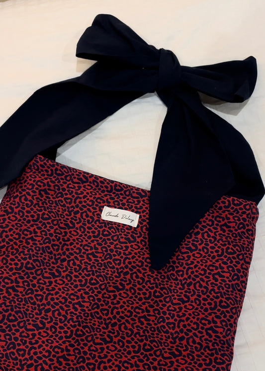 Bolso leopardo rojo